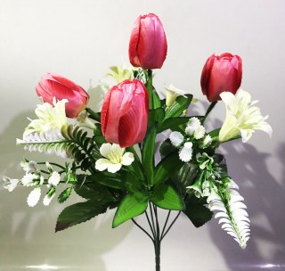 Купить дешево оптом искусственные цветы тюльпанов 3